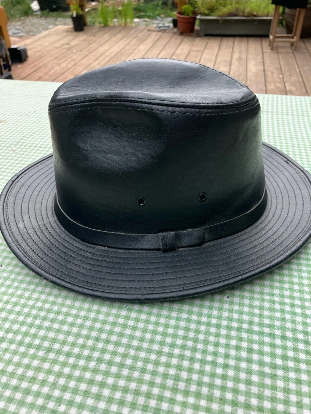 Henschel Hatquarters USA faux leather hat pleather safari hat